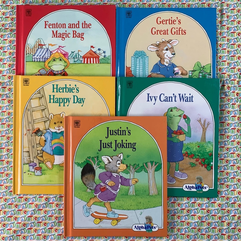 AlphaPets 5 Alphabet Learning Stories F-J Children’s Book Bundle.
